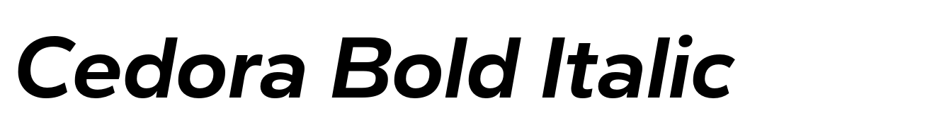 Cedora Bold Italic